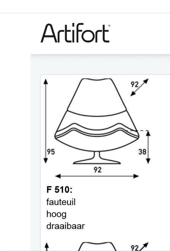 Image 1 of Fauteuil Artifort Fs10 Haut