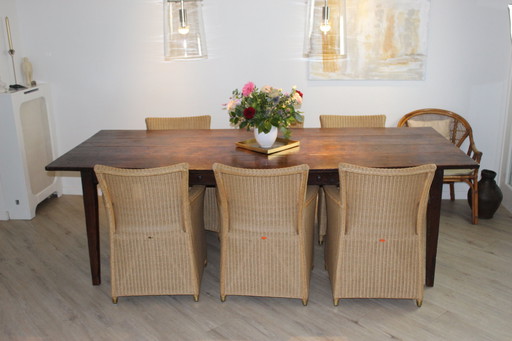 Table de salle à manger ancienne en chêne