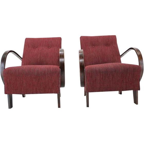 Image 1 of Paire de fauteuils vintage de Jindrich Halabala, Tchécoslovaquie 1950