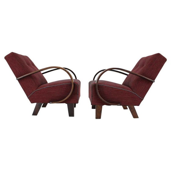 Image 1 of Paire de fauteuils vintage de Jindrich Halabala, Tchécoslovaquie 1950