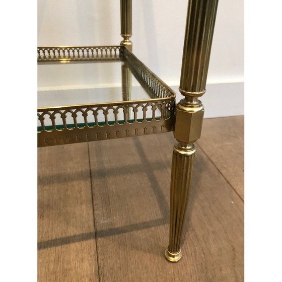 Image 1 of Table d'appoint vintage en laiton pour Maison Jansen, France 1940