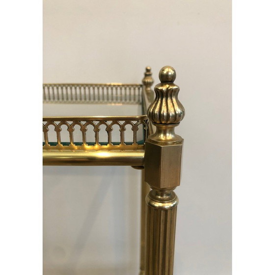 Image 1 of Table d'appoint vintage en laiton pour Maison Jansen, France 1940