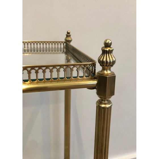 Image 1 of Table d'appoint vintage en laiton pour Maison Jansen, France 1940