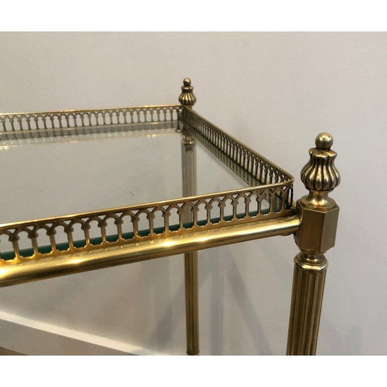 Image 1 of Table d'appoint vintage en laiton pour Maison Jansen, France 1940