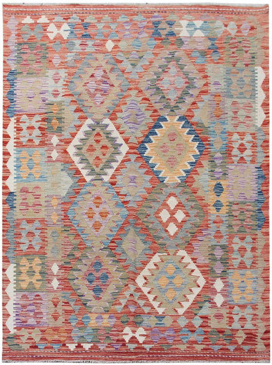 Image 1 of Kilim afghan tissé à la main - 202 X 150 cm - Nouveau