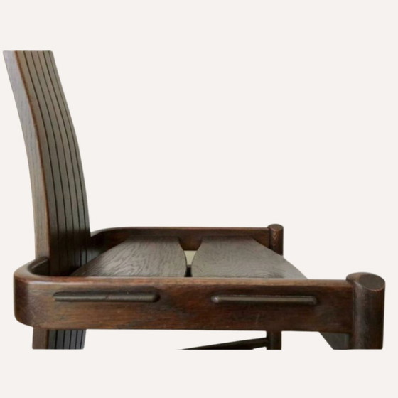 Image 1 of Chaise Arts And Crafts Chêne Steam Bent Revival