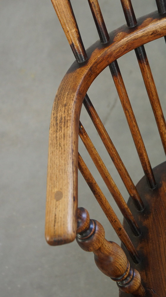 Image 1 of Chaise de salle à manger / d'appoint en bois avec accoudoirs