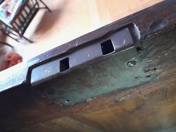 Image 1 of Coffre De Château En Chêne 19Ème Siècle