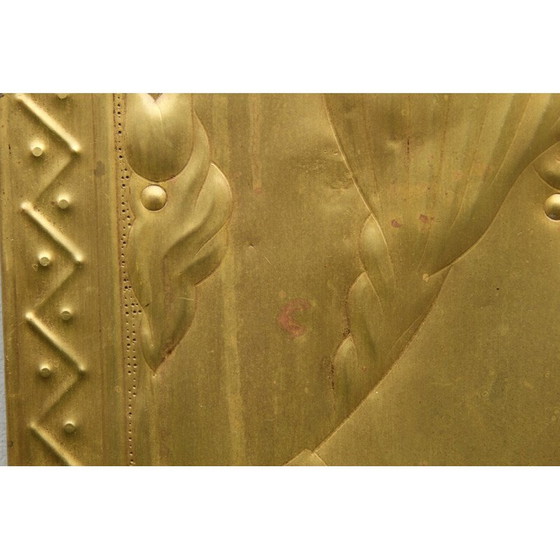 Image 1 of Tableau en relief en laiton, Art Déco, années 1940