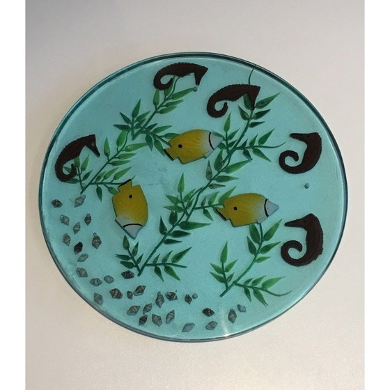 Image 1 of Ensemble de 4 plateaux vintage en résine, français, années 1970