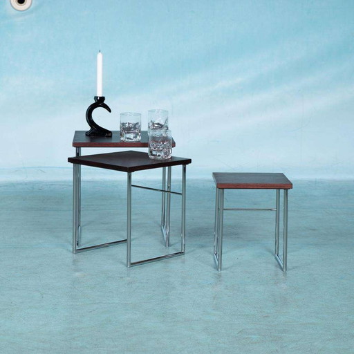 Ensemble de tables d'appoint modernes, tables gigognes vintage