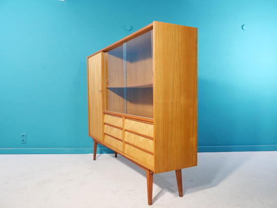 Image 1 of Highboard Vintage avec vitrine, années 60, Allemagne