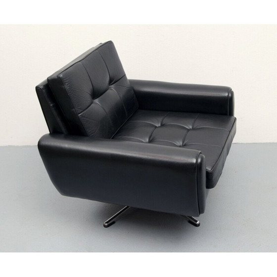 Image 1 of Fauteuil pivotant vintage en cuir, 1960s