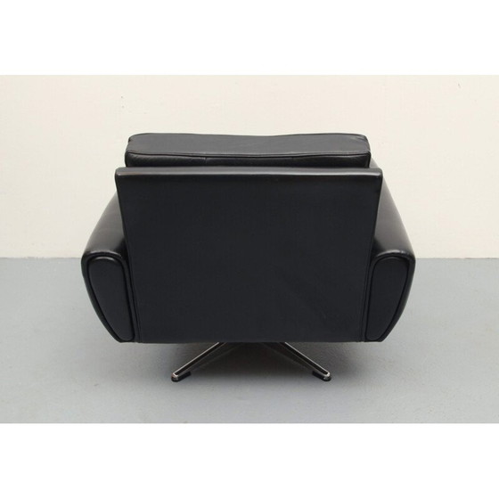 Image 1 of Fauteuil pivotant vintage en cuir, 1960s