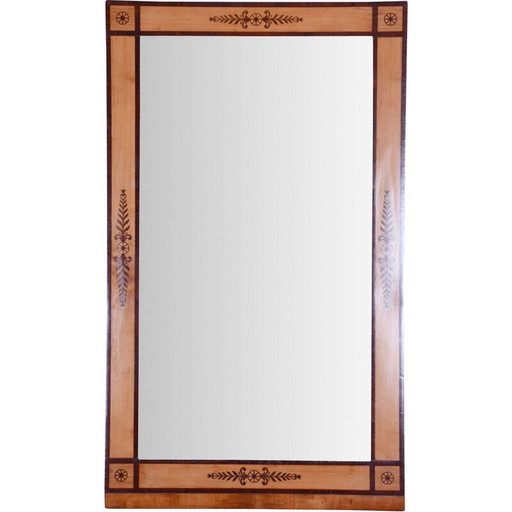 Miroir vintage en acajou et érable, Autriche 1830