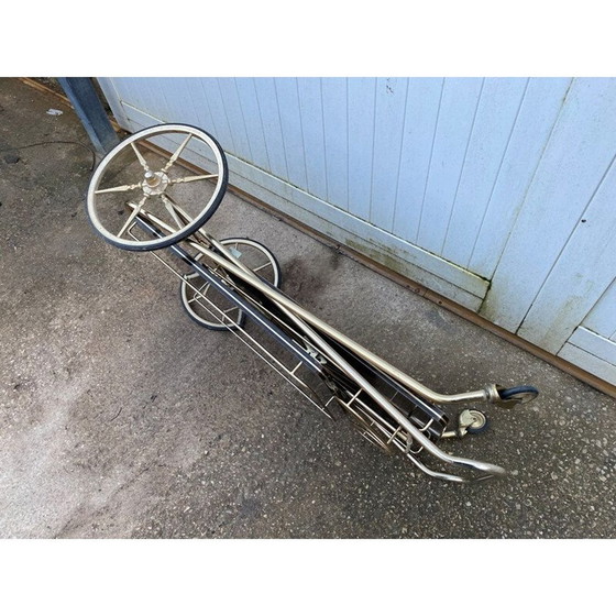 Image 1 of Chariot de bar vintage en métal et formica, 1960