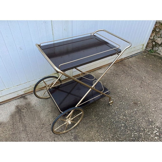 Image 1 of Chariot de bar vintage en métal et formica, 1960