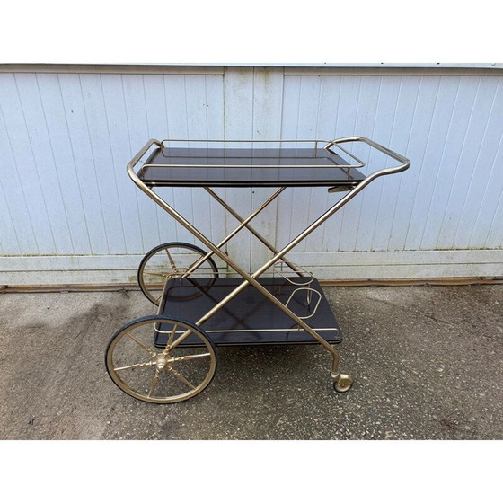 Image 1 of Chariot de bar vintage en métal et formica, 1960