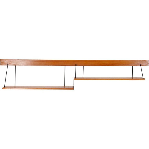 Etagère vintage en bois et métal, 1960