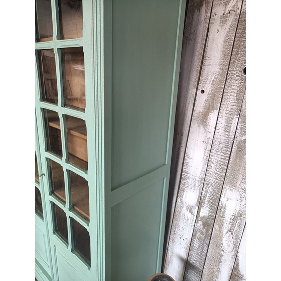 Image 1 of Bibliothèque vintage Napoléon III en patine verte