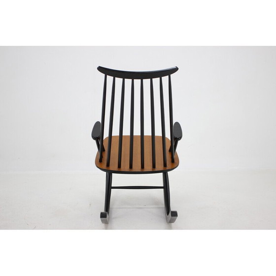 Image 1 of Fauteuil à bascule vintage en hêtre par Varjosen Puunjalostus, Finlande années 1960