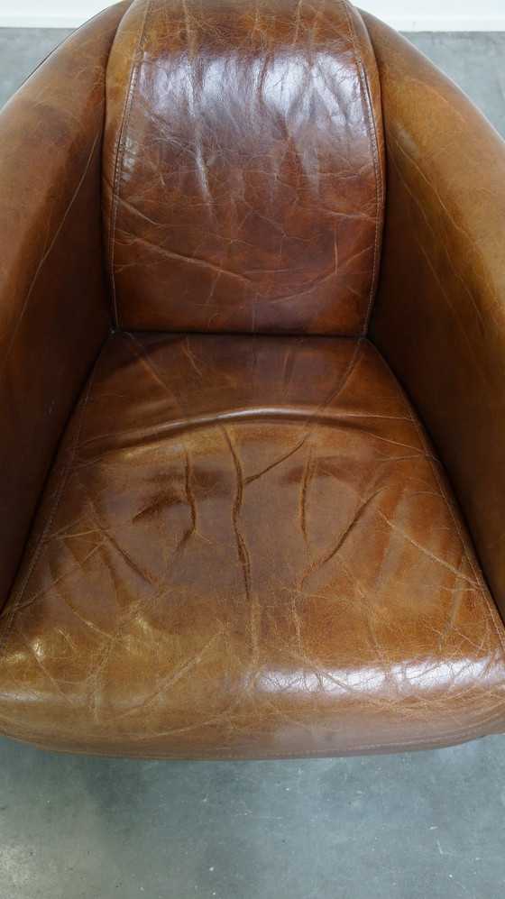 Image 1 of 2 X Fauteuil design en cuir de bœuf