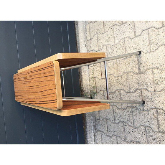 Image 1 of Table d'appoint pliante vintage en Formica et métal chromé, 1970
