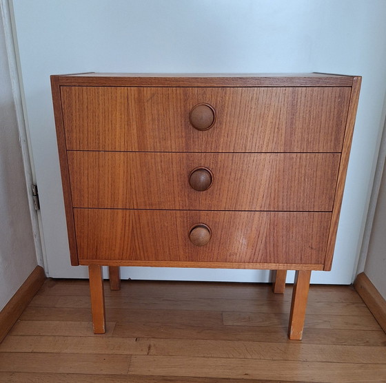 Image 1 of Armoire à 3 tiroirs Svensk Möbelindustri, Vintage, Skandinavian Design