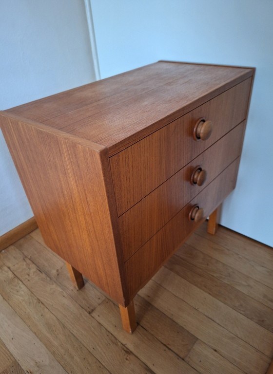 Image 1 of Armoire à 3 tiroirs Svensk Möbelindustri, Vintage, Skandinavian Design