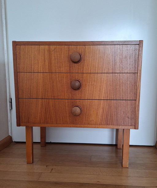 Armoire à 3 tiroirs Svensk Möbelindustri, Vintage, Skandinavian Design