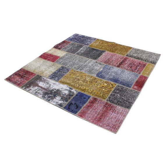 Image 1 of Tapis persan Patchwork 145X145 N°:2533