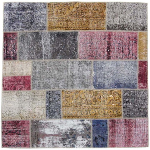 Tapis persan Patchwork 145X145 N°:2533