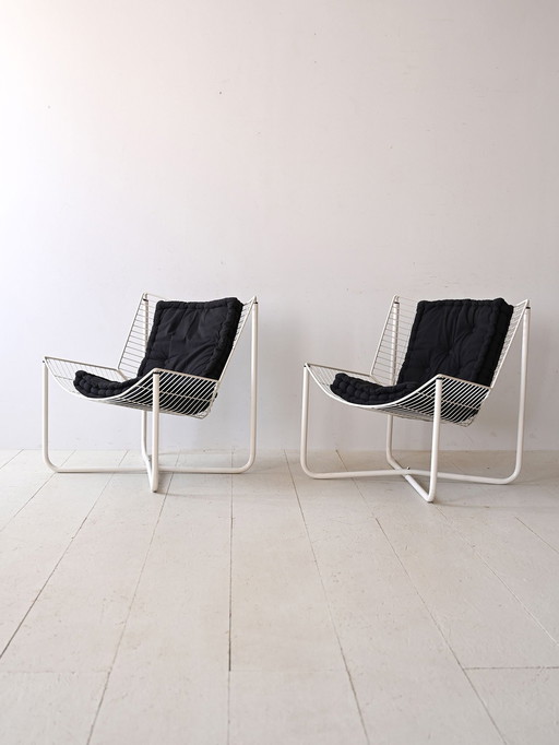 Paire de fauteuils en métal Ikea vintage par Niels Gammelgaard