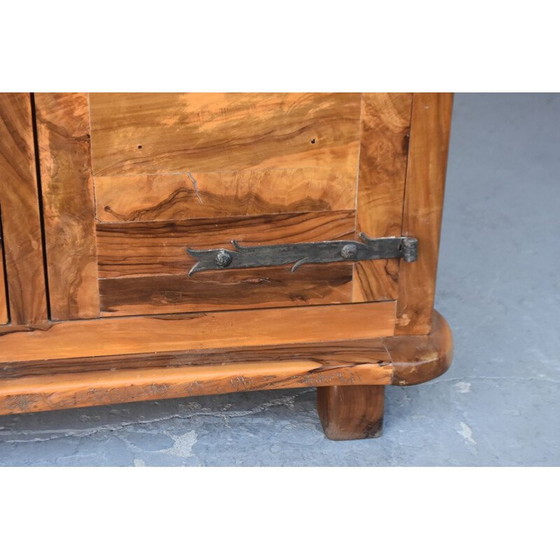 Image 1 of Armoire vintage Brutaliste forme libre en olivier 1970