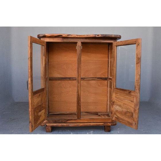 Image 1 of Armoire vintage Brutaliste forme libre en olivier 1970
