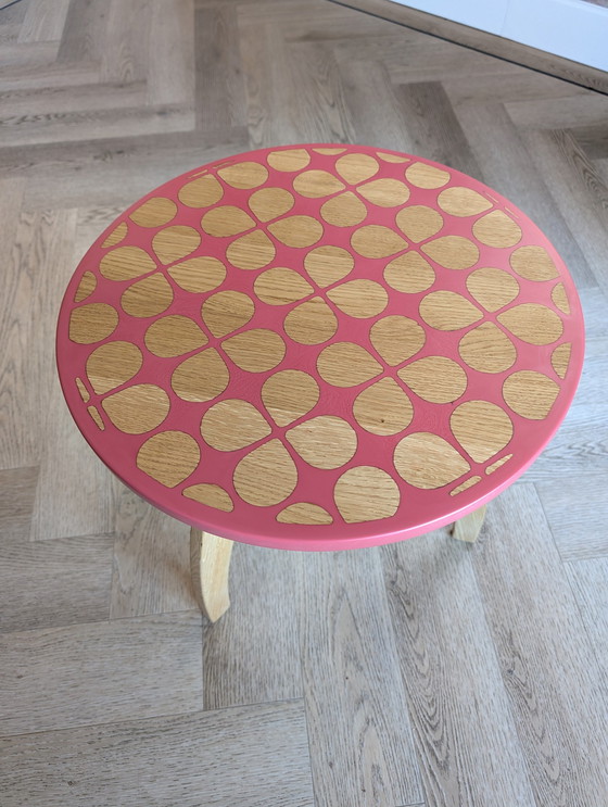 Image 1 of Table d'appoint unique ronde Rose