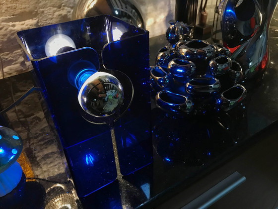 Image 1 of Lampe De Table Vintage • V.Blue • Space Age • 1970