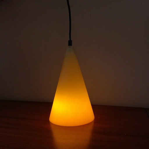 Suspension Conique En Verre Par Sce, France 1980