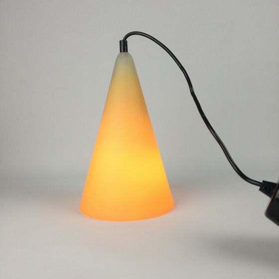 Image 1 of Suspension Conique En Verre Par Sce, France 1980