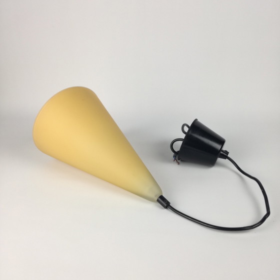 Image 1 of Suspension Conique En Verre Par Sce, France 1980