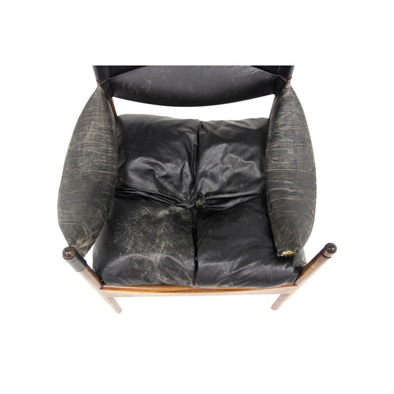 Image 1 of Fauteuil vintage en cuir "Modus" par Kristian Vedel pour Søren Willadesen Møbelfabrik, Danemark 1960