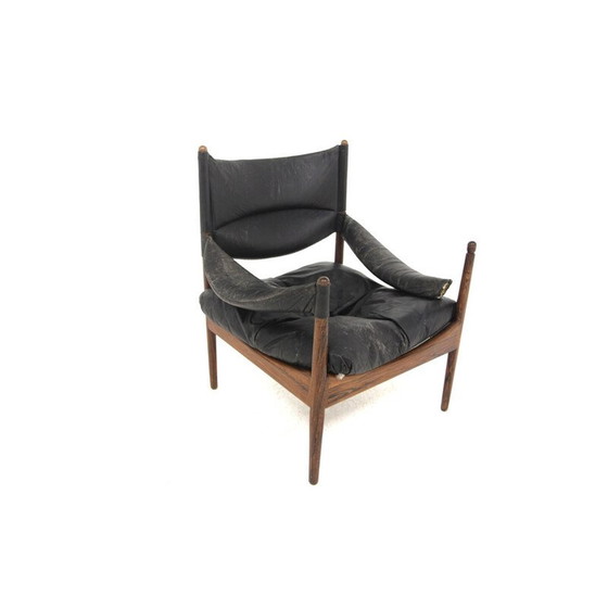 Image 1 of Fauteuil vintage en cuir "Modus" par Kristian Vedel pour Søren Willadesen Møbelfabrik, Danemark 1960