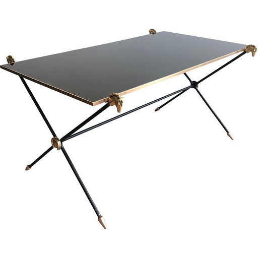 Table basse vintage avec têtes de chevaux de la maison Jansen, 1940