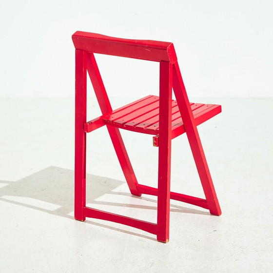 Image 1 of Paire de chaises pliantes vintage en bois de hêtre par Aldo Jacober pour Alberto Bazzani, années 1960