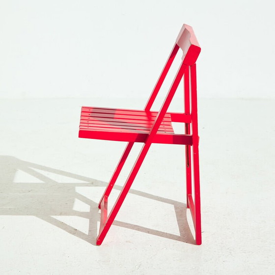 Image 1 of Paire de chaises pliantes vintage en bois de hêtre par Aldo Jacober pour Alberto Bazzani, années 1960