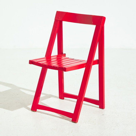 Image 1 of Paire de chaises pliantes vintage en bois de hêtre par Aldo Jacober pour Alberto Bazzani, années 1960