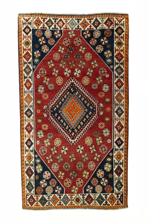 Tapis Shiraz Ghashghaï noué à la main - 204 X 115 cm