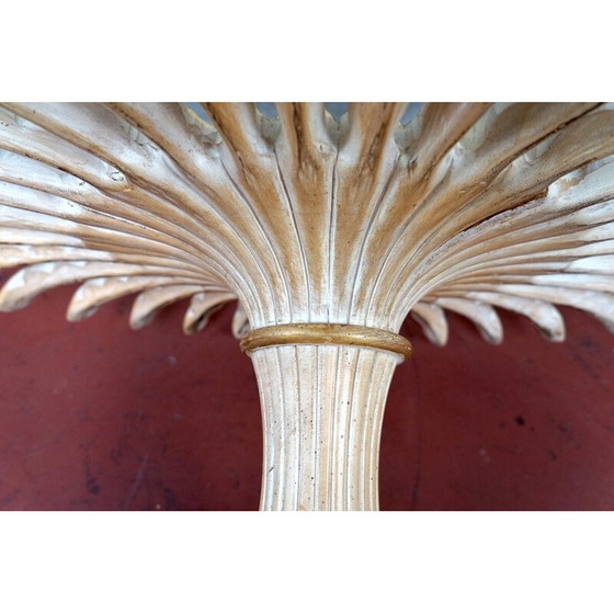 Image 1 of Table basse vintage en bois et verre par Chelini Florence, Italie 1970