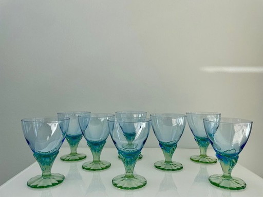 8x Verres coupés design Rocco Bormioli "Bahia" 34 cl