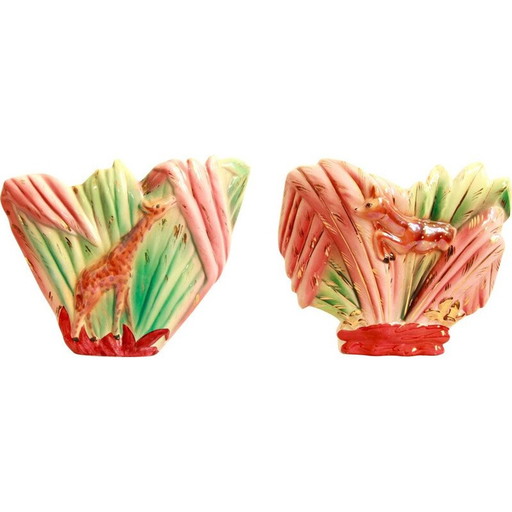 Paire de vases vintage en céramique vasetti, Italie 1940